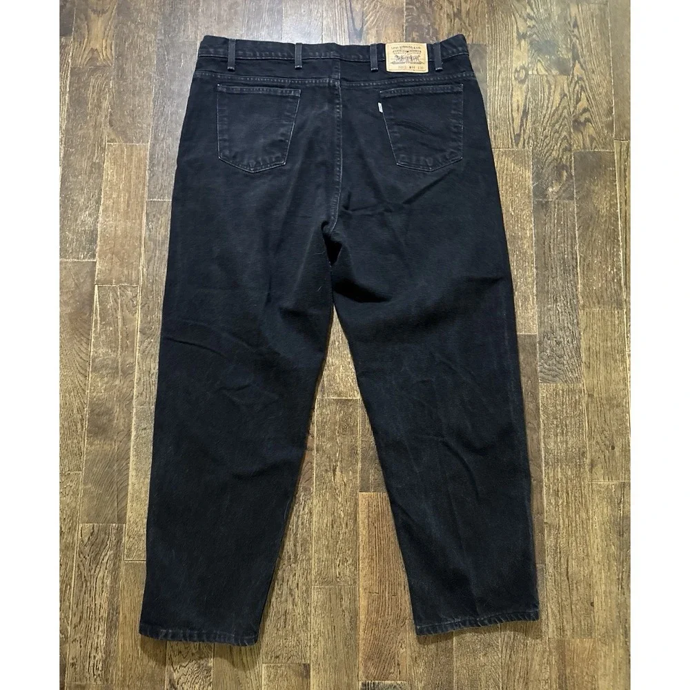 Levis Jeans Mens Size W44xL30 Black Relaxed Fit Straight Leg Cotton Vintage 1997